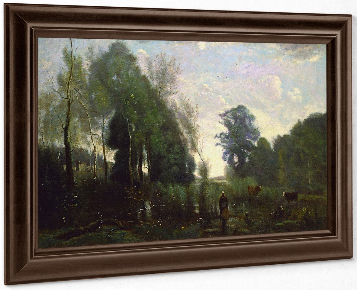 Landscape, C. 1865 By Jean Baptiste Camille Corot Fine Art Print