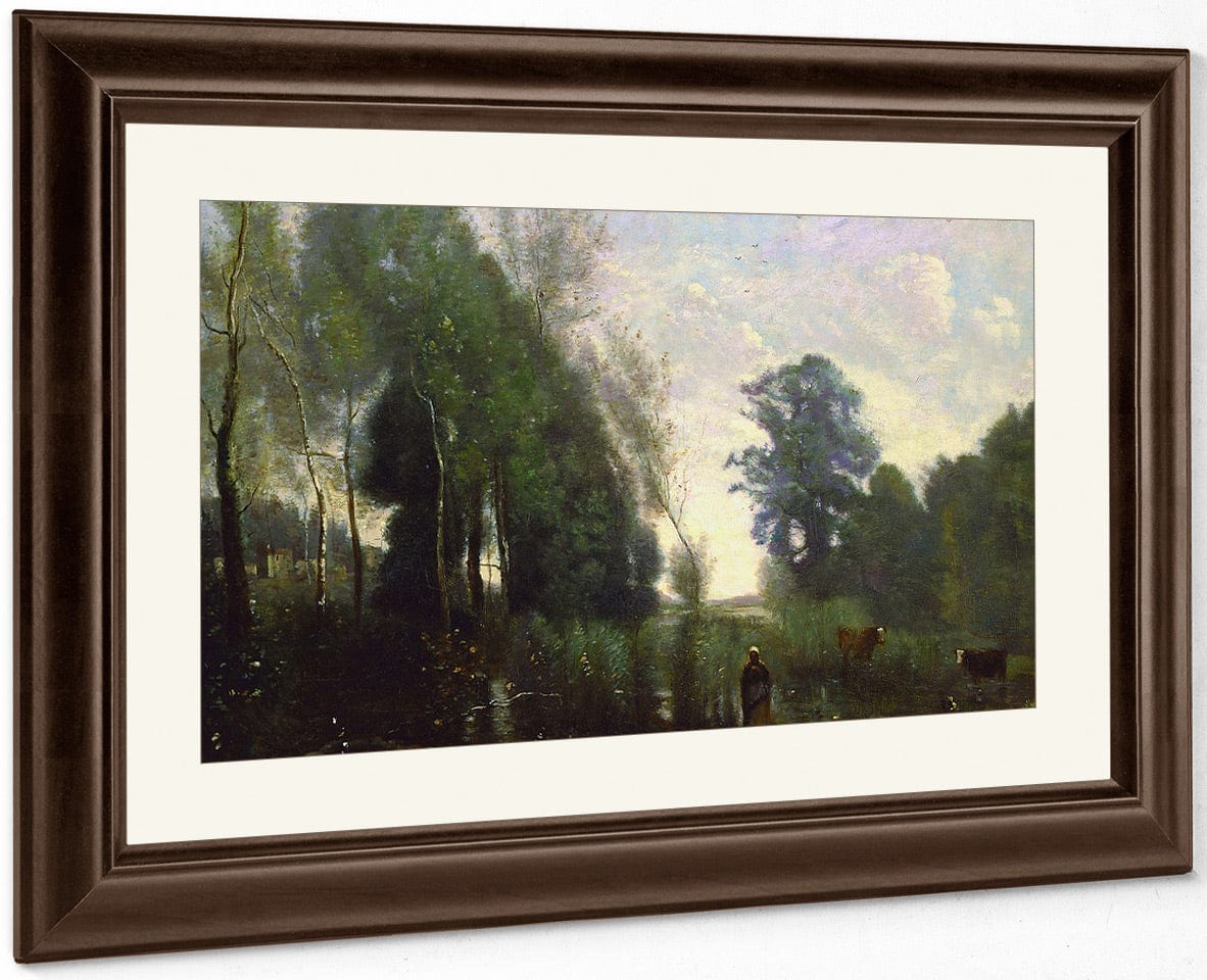 Landscape, C. 1865 By Jean Baptiste Camille Corot Fine Art Print