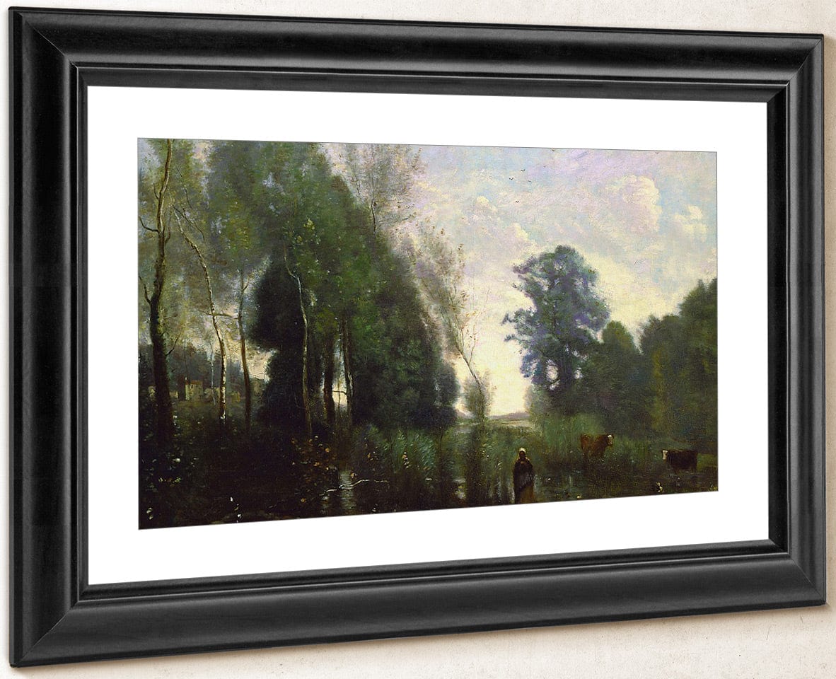 Landscape, C. 1865 By Jean Baptiste Camille Corot Fine Art Print