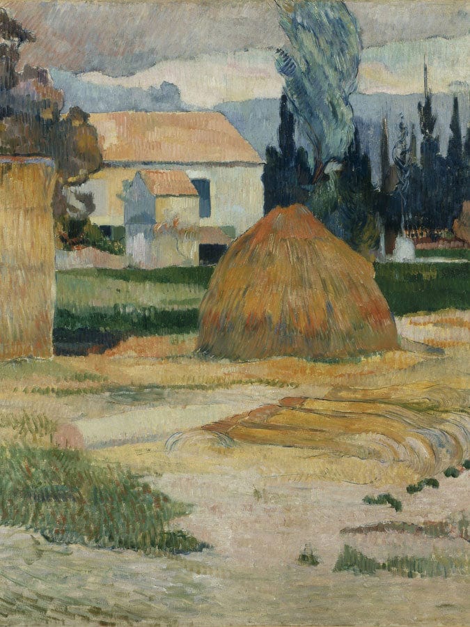 Landscape Near Arles By Eugene Henri Paul Gauguin Fine Art Print