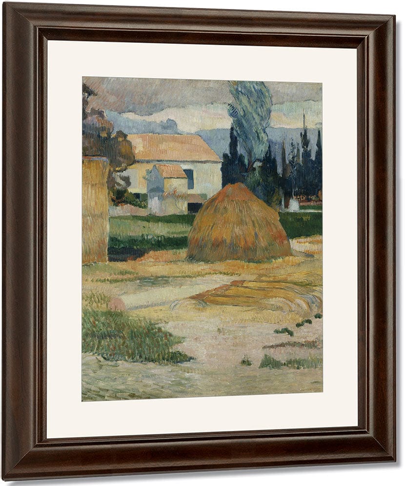 Landscape Near Arles By Eugene Henri Paul Gauguin Fine Art Print