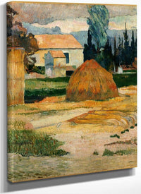 Landscape Near Arles By Paul Gauguin Fine Art Print