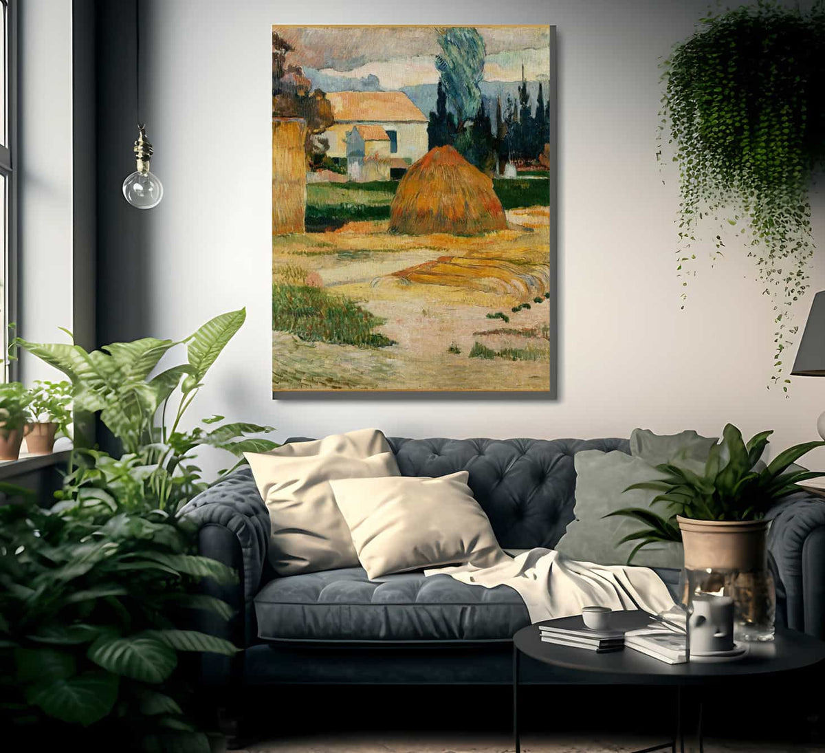 Landscape Near Arles By Paul Gauguin Fine Art Print