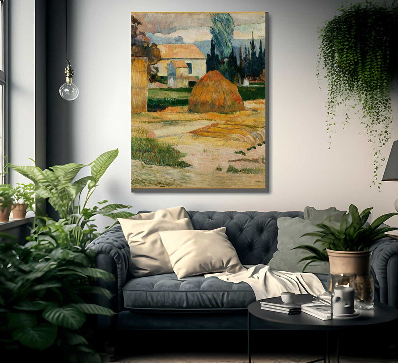 Landscape Near Arles By Paul Gauguin Fine Art Print