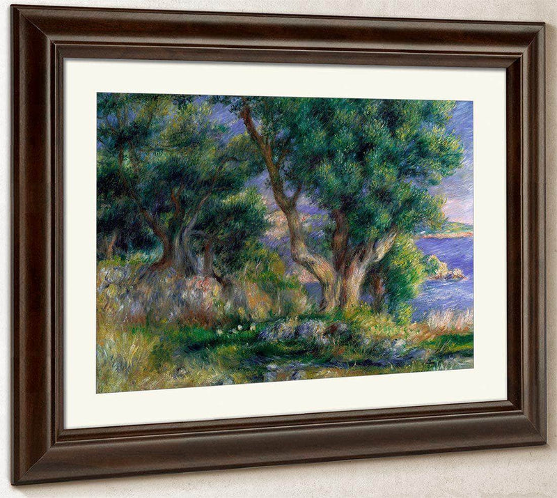 Landscape On The Coast, Near Menton By Pierre August Renoir Fine Art Print