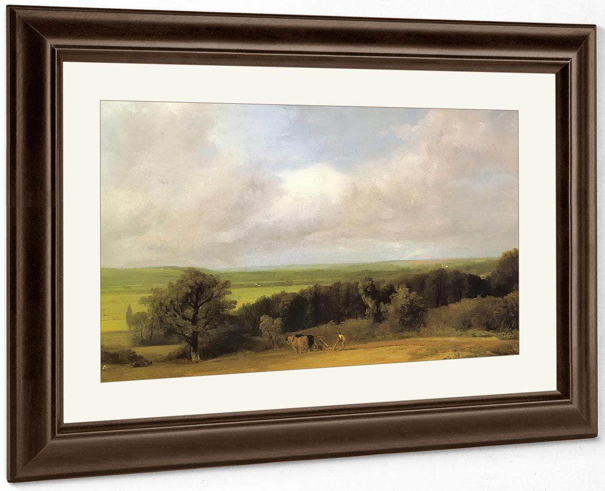 Landscape Ploughing Scene In Suffolk( A Summerland) By John Constable Fine Art Print