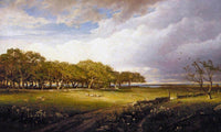 Landscape The Old Orchard At Newport By William Trost Richards Fine Art Print