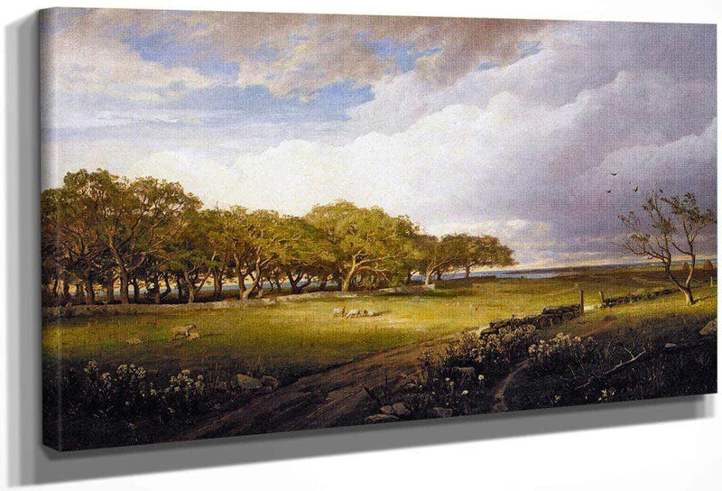 Landscape The Old Orchard At Newport By William Trost Richards Fine Art Print