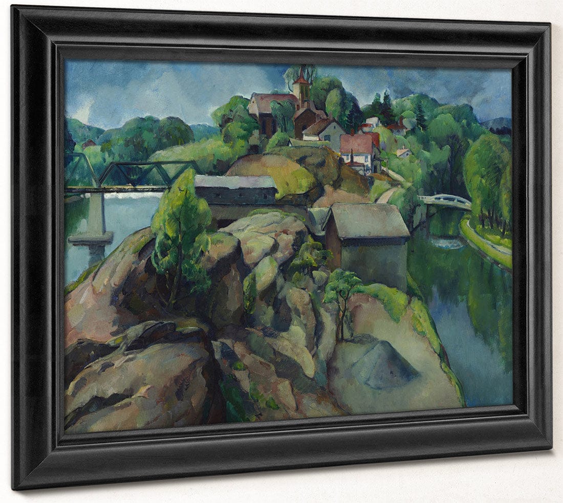 Landscape   Two Rivers By Leon Kroll Fine Art Print