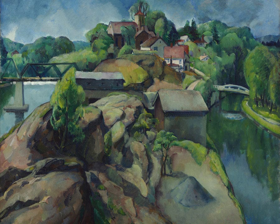 Landscape   Two Rivers By Leon Kroll Fine Art Print