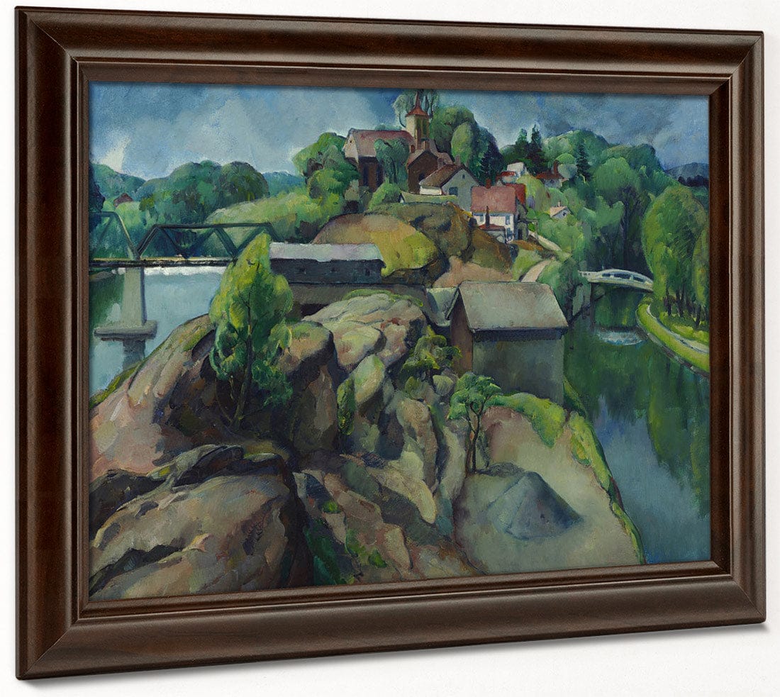 Landscape   Two Rivers By Leon Kroll Fine Art Print