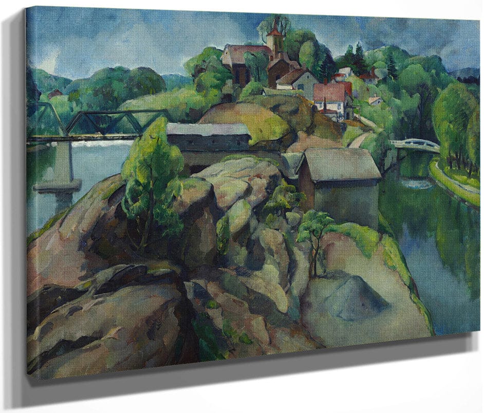 Landscape   Two Rivers By Leon Kroll Fine Art Print