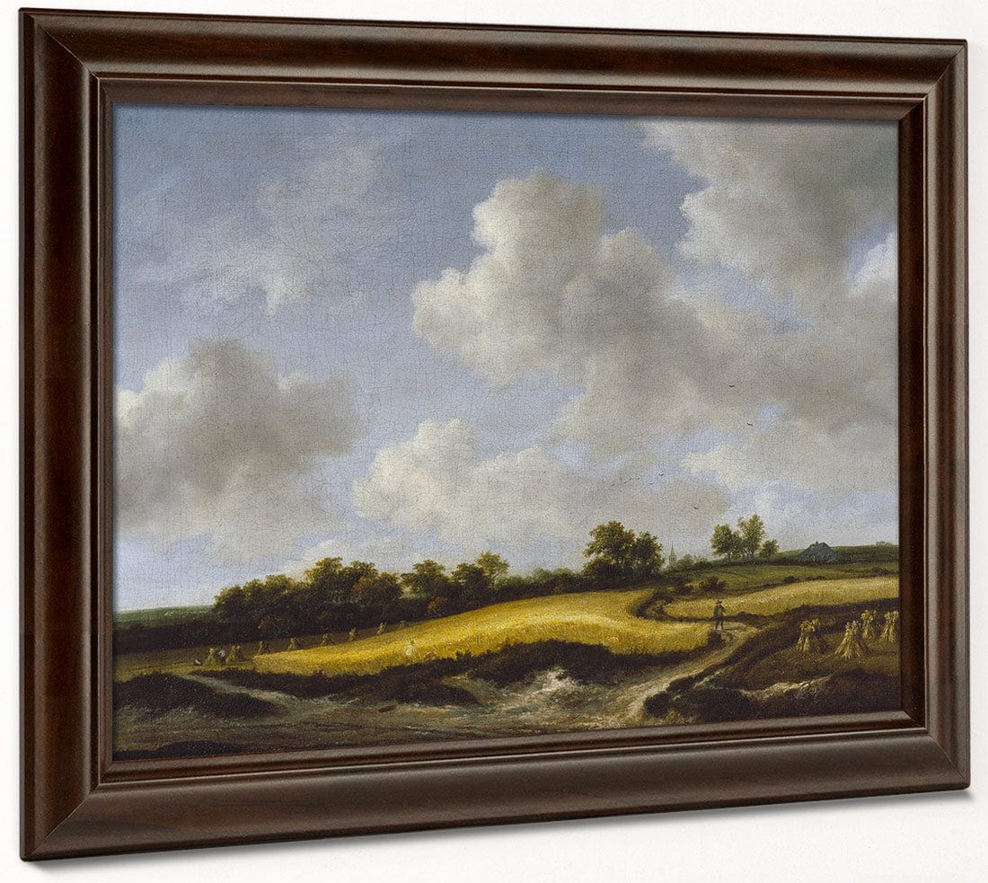 Landscape With A Wheatfield By Jacob Van Ruisdael Fine Art Print