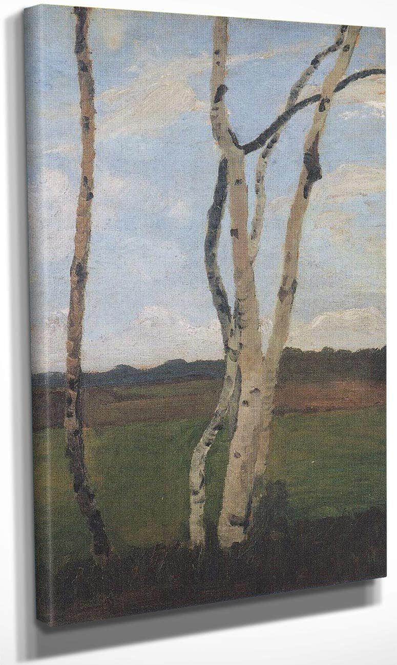 Landscape With Birches 2 By Paula Modersohn Becker Fine Art Print