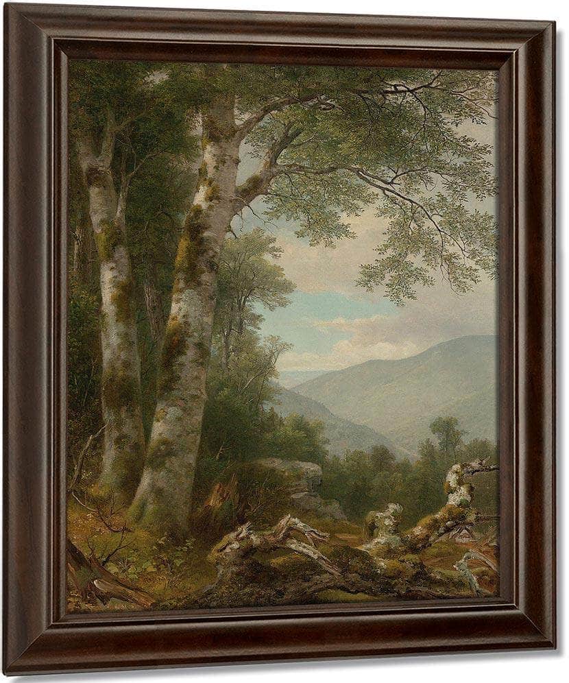 Landscape With Birches By Asher B Durand Fine Art Print