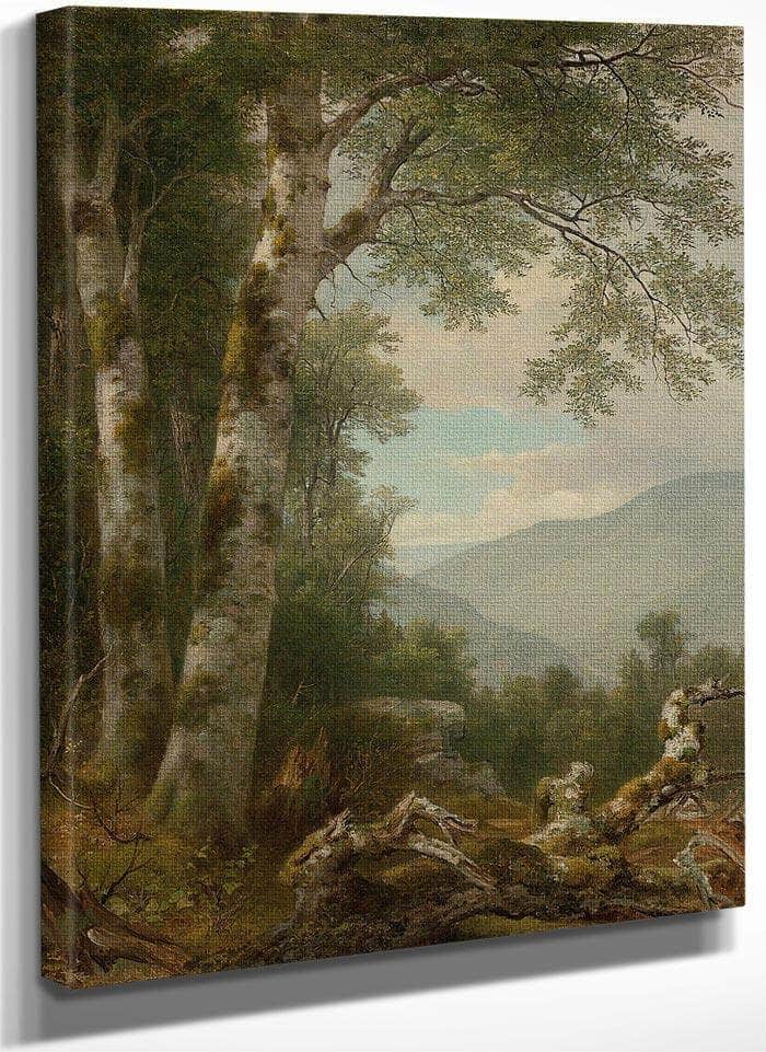 Landscape With Birches By Asher B Durand Fine Art Print