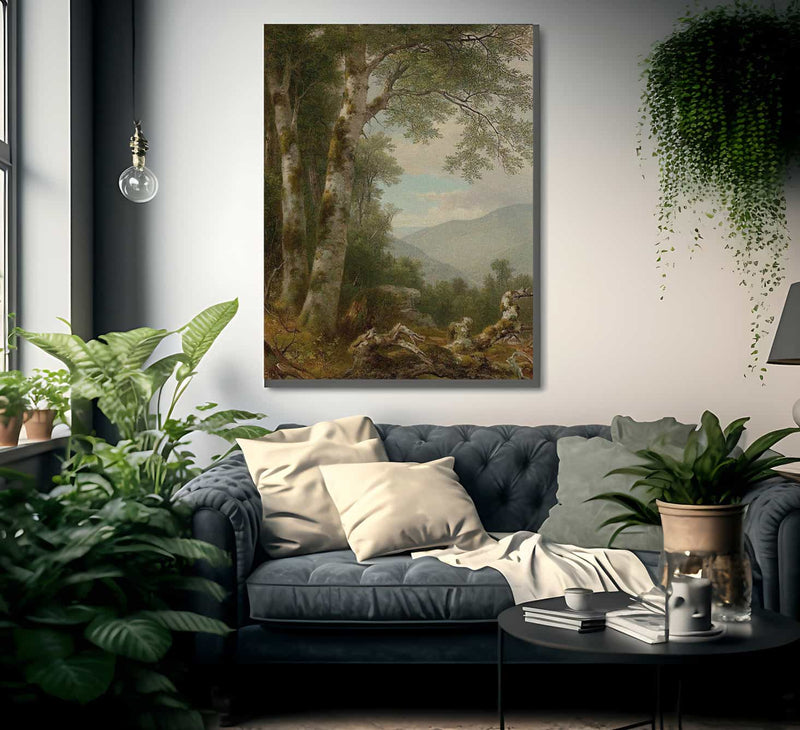 Landscape With Birches By Asher B Durand Fine Art Print