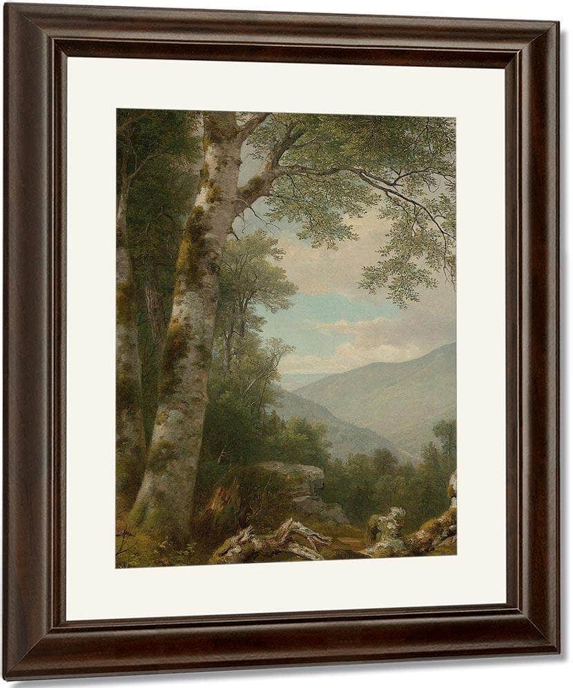 Landscape With Birches By Asher B Durand Fine Art Print