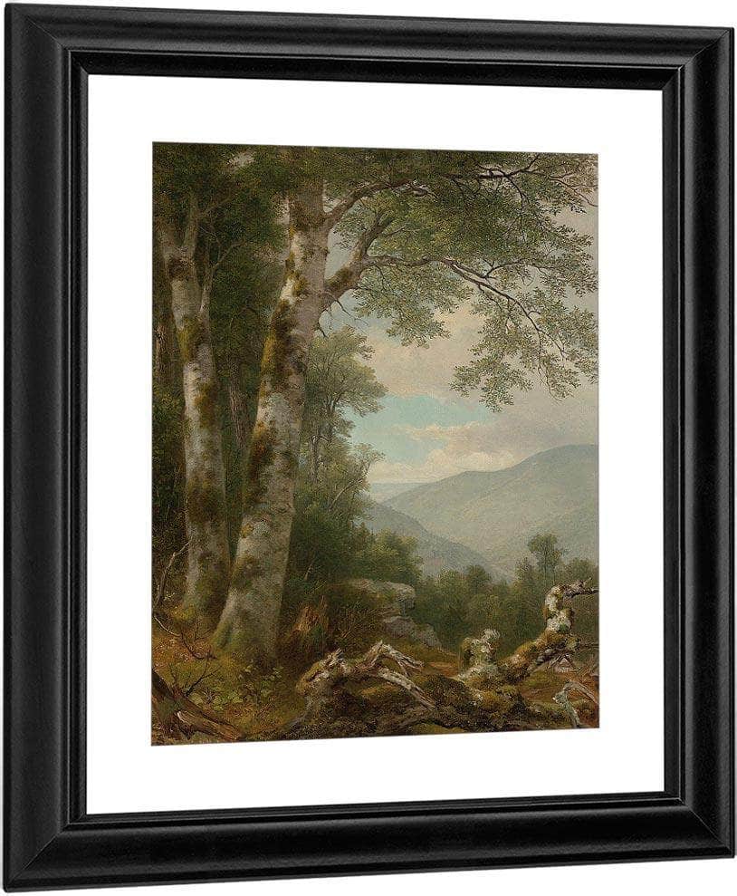Landscape With Birches By Asher B Durand Fine Art Print