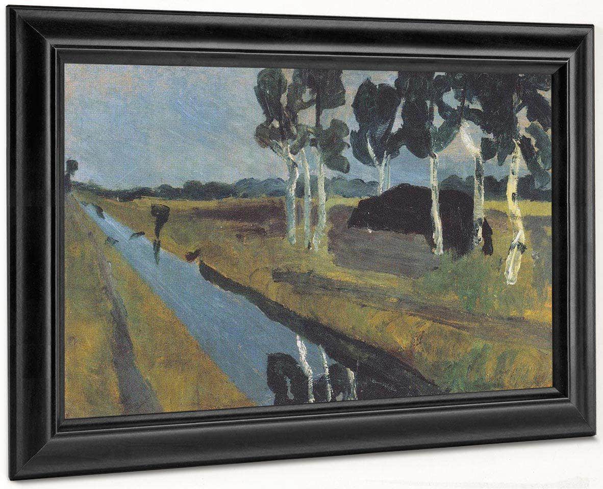 Landscape With Bog Canal By Paula Modersohn Becker Fine Art Print