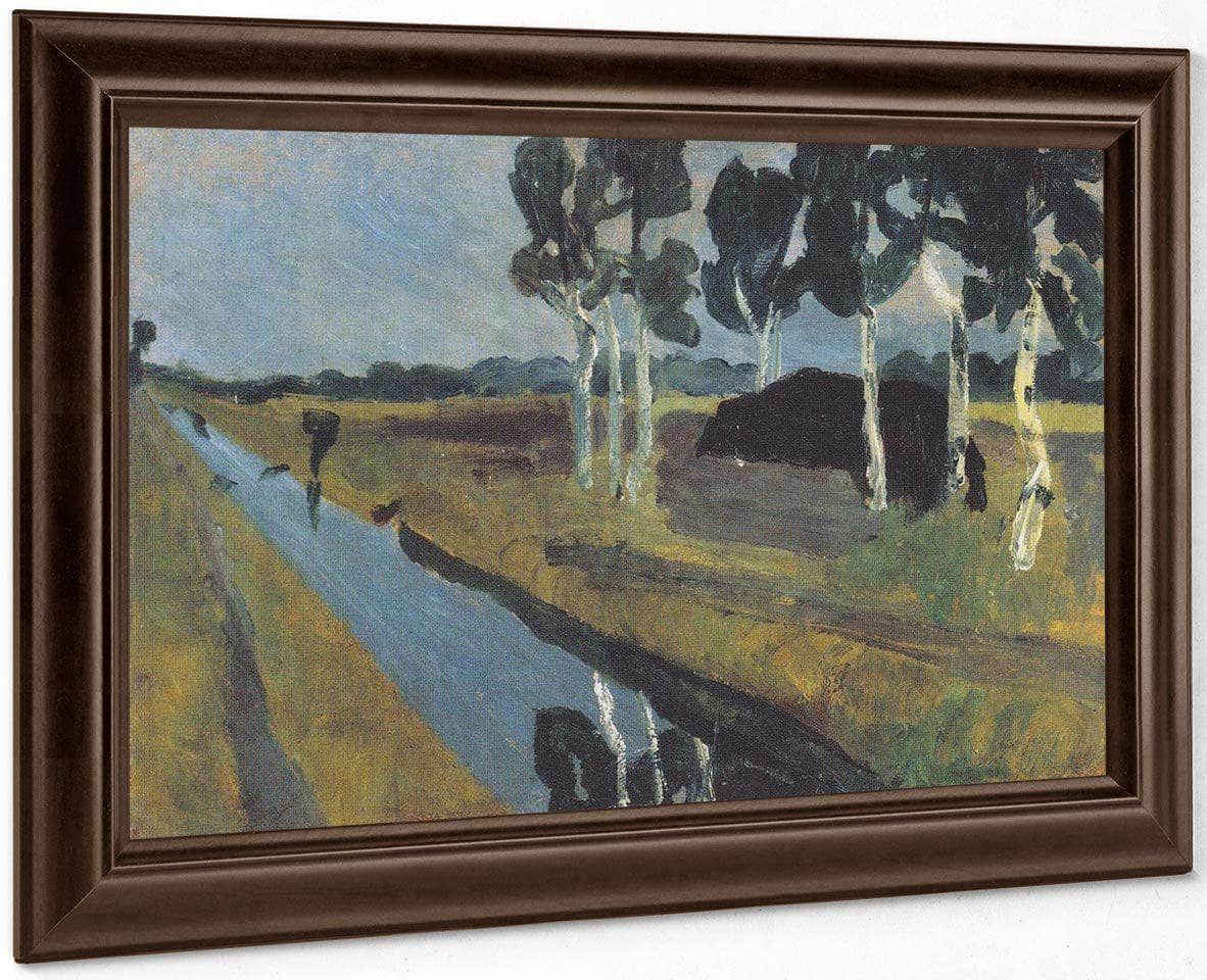 Landscape With Bog Canal By Paula Modersohn Becker Fine Art Print