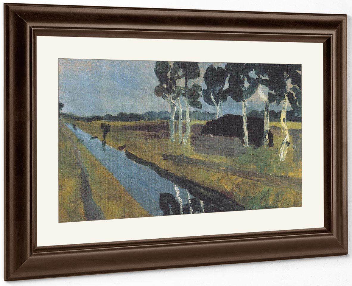 Landscape With Bog Canal By Paula Modersohn Becker Fine Art Print