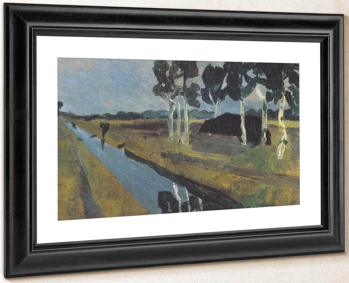 Landscape With Bog Canal By Paula Modersohn Becker Fine Art Print