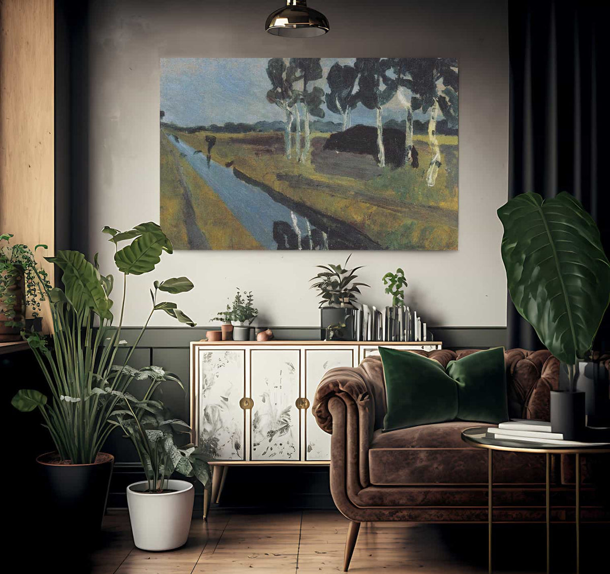 Landscape With Bog Canal By Paula Modersohn Becker Fine Art Print