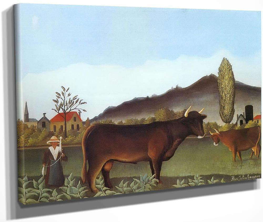 Landscape With Cattle 1895 1900 By Henri Rousseau Fine Art Print