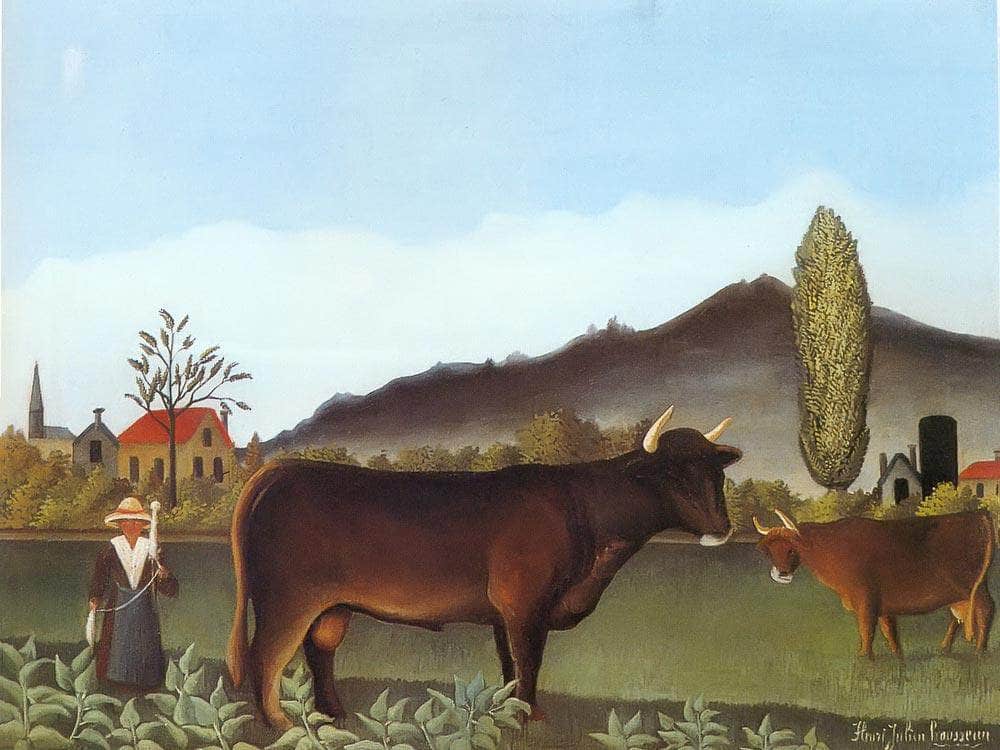 Landscape With Cattle 1895 1900 By Henri Rousseau Fine Art Print