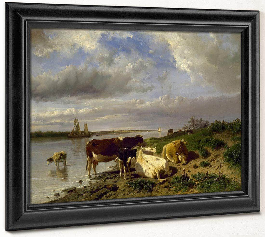 Landscape With Cattle By Anton Mauve Fine Art Print