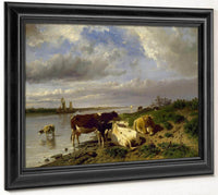 Landscape With Cattle By Anton Mauve Fine Art Print