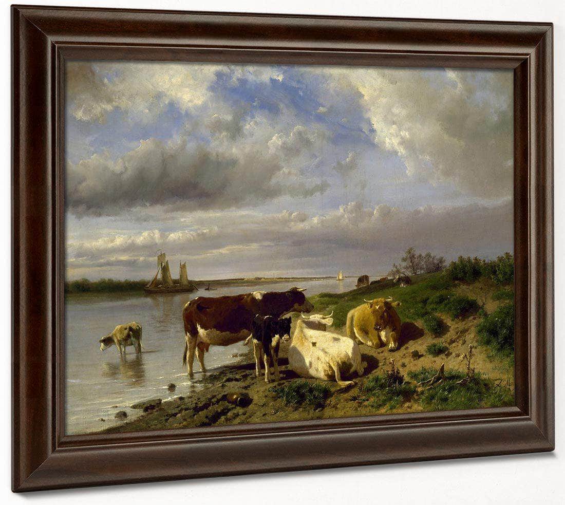Landscape With Cattle By Anton Mauve Fine Art Print