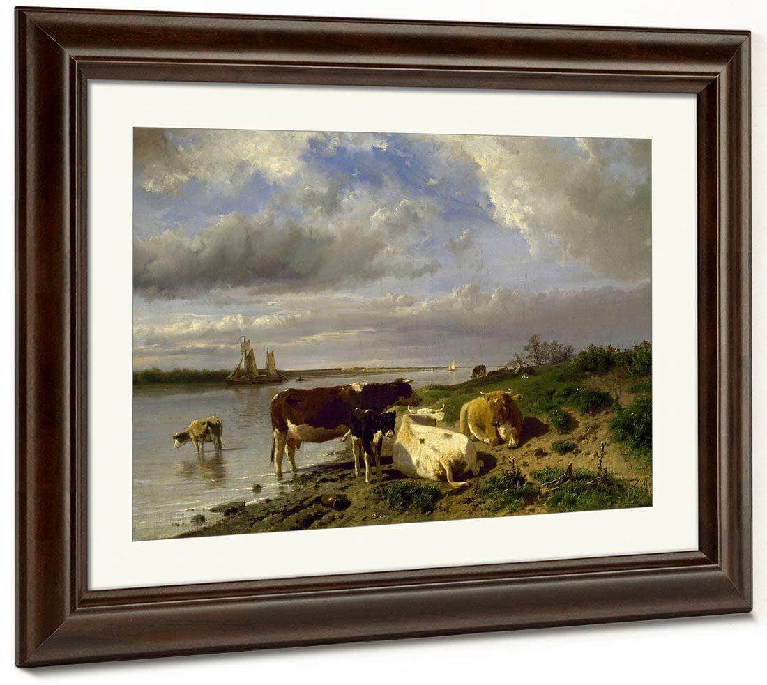 Landscape With Cattle By Anton Mauve Fine Art Print