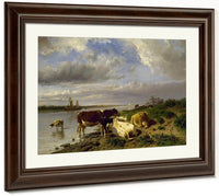 Landscape With Cattle By Anton Mauve Fine Art Print