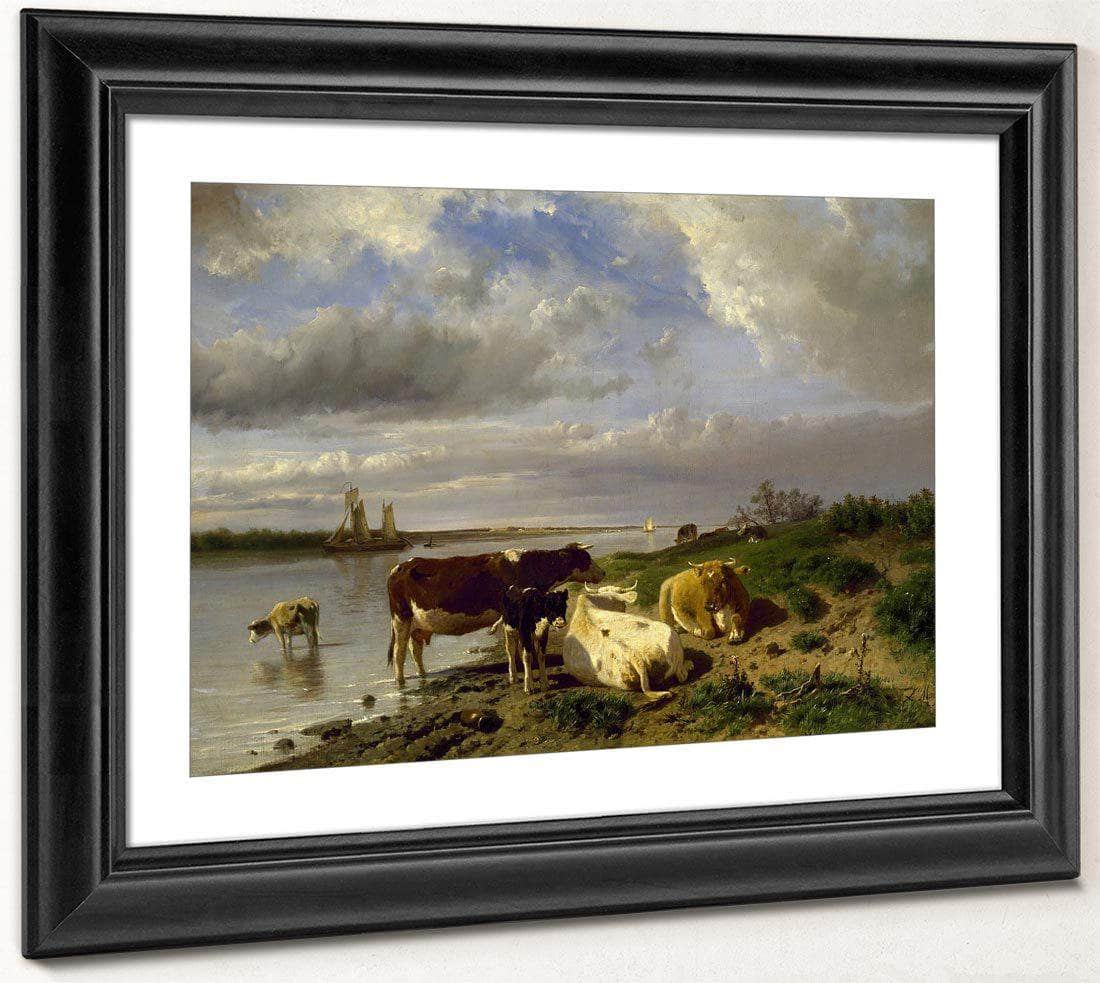 Landscape With Cattle By Anton Mauve Fine Art Print