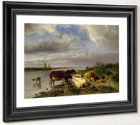 Landscape With Cattle By Anton Mauve Fine Art Print