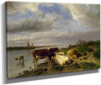 Landscape With Cattle By Anton Mauve Fine Art Print