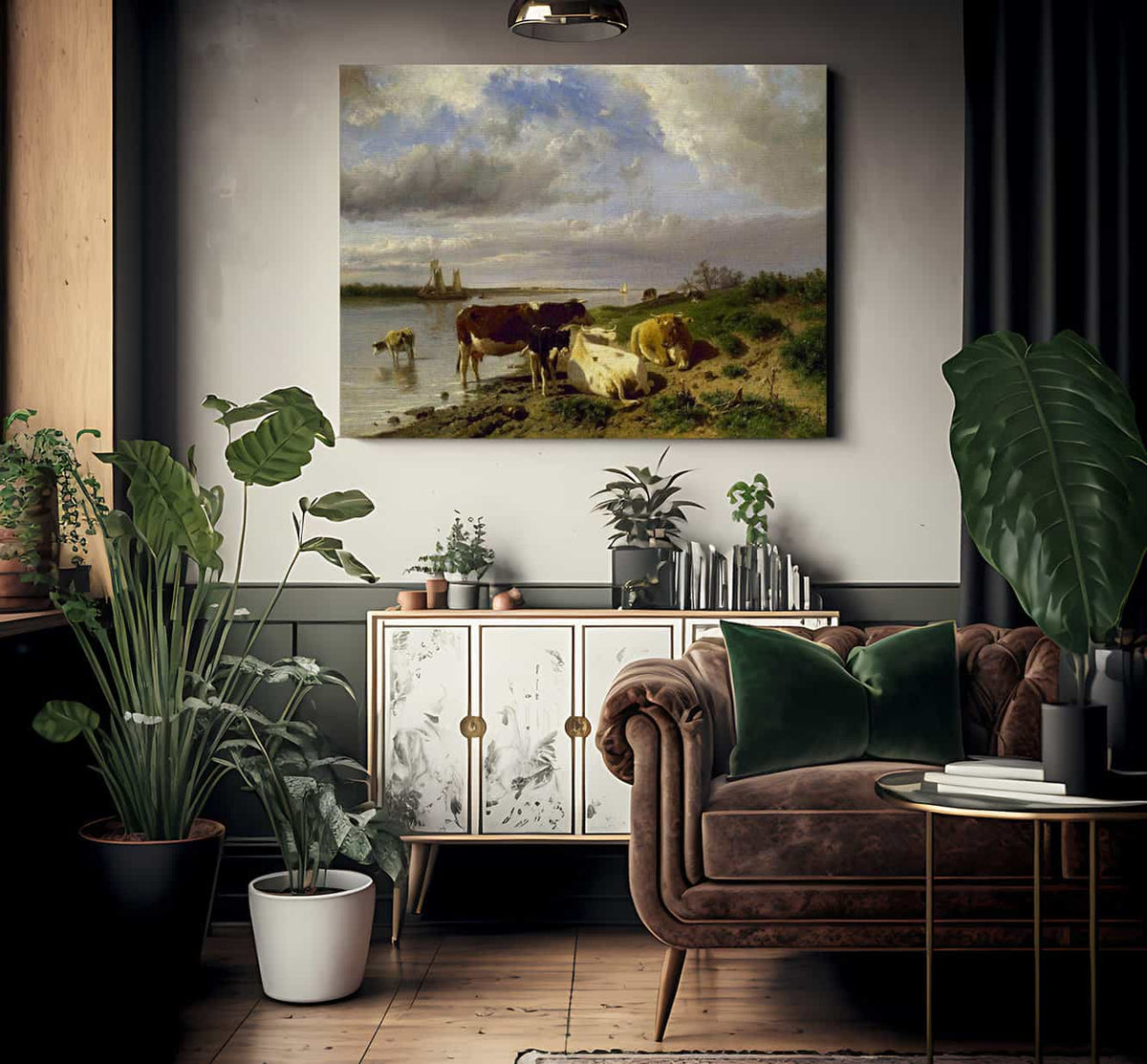 Landscape With Cattle By Anton Mauve Fine Art Print