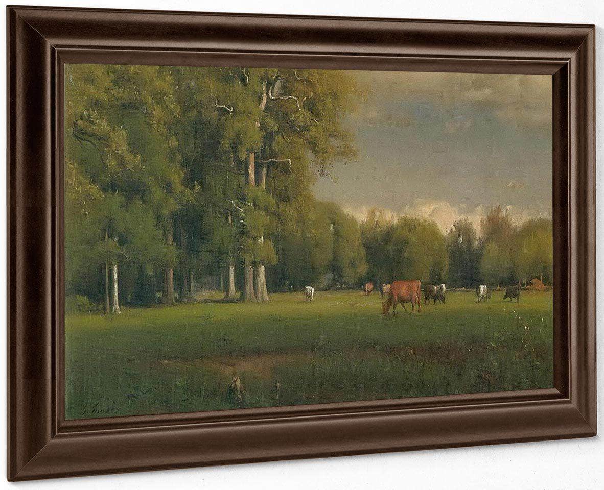 Landscape With Cattle By George Inness Fine Art Print