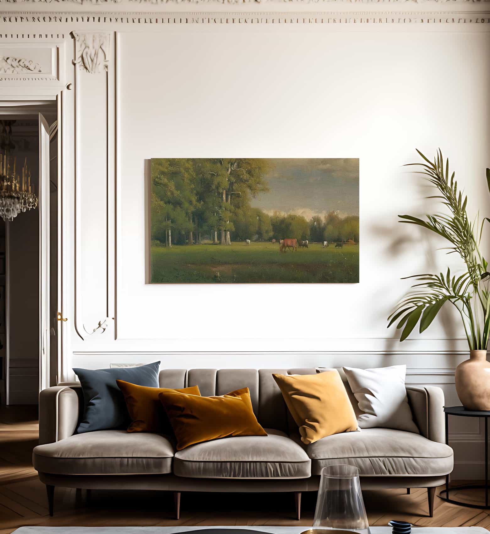 Landscape With Cattle By George Inness Fine Art Print