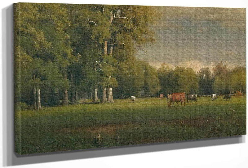Landscape With Cattle By George Inness Fine Art Print