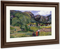 Landscape With Children (Also Known As Dark Sunlight) By Nicolai Astrup Fine Art Print