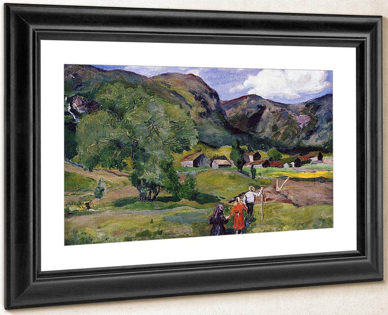Landscape With Children (Also Known As Dark Sunlight) By Nicolai Astrup Fine Art Print