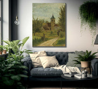 Landscape With Church By Henri De Lautrec Toulouse Fine Art Print