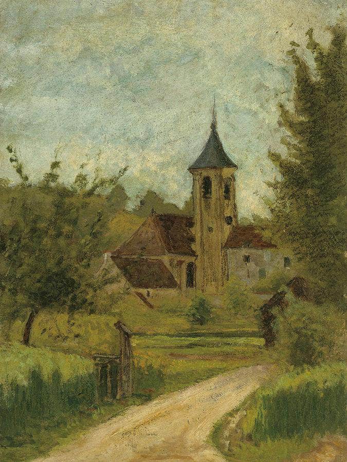 Landscape With Church By Henri De Lautrec Toulouse Fine Art Print