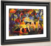 Landscape With Cows And Camels By August Macke Fine Art Print