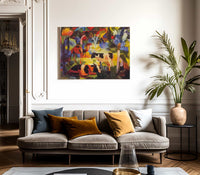 Landscape With Cows And Camels By August Macke Fine Art Print