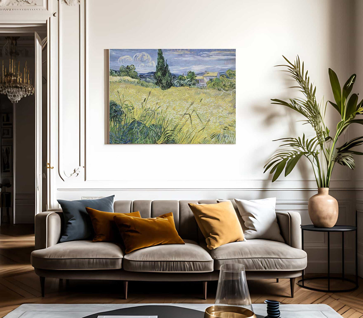 Landscape With Green Corn By Vincent Van Gogh Fine Art Print