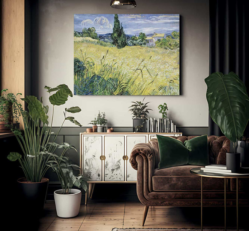 Landscape With Green Corn By Vincent Van Gogh Fine Art Print